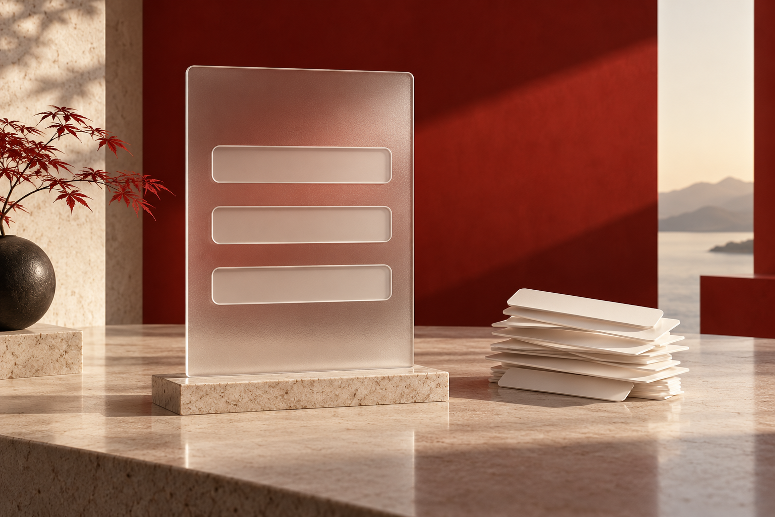 Minimal glass form with three fields